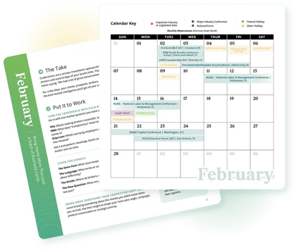 February pages from the 2027 calendar