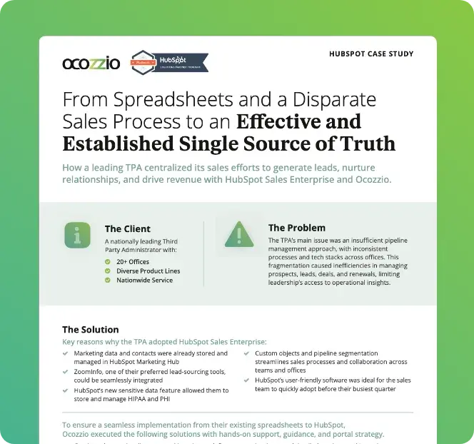 From Spreadsheets and a disparate sales-process to an effective and established source of truth PDF - thumbnail image